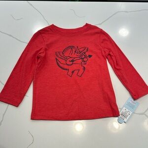 NWT Cat & Jack long sleeve t-shirt red Cupid rhino